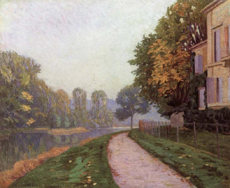 Gustave Caillebotte Riverbank in Morning Haze china oil painting image